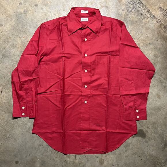Vintage 60s Gant Red Long Sleeve Button Up Shirt - Picture 1 of 3